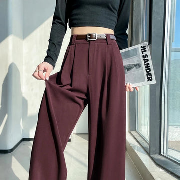 High Waist Wide Leg Suit Pants