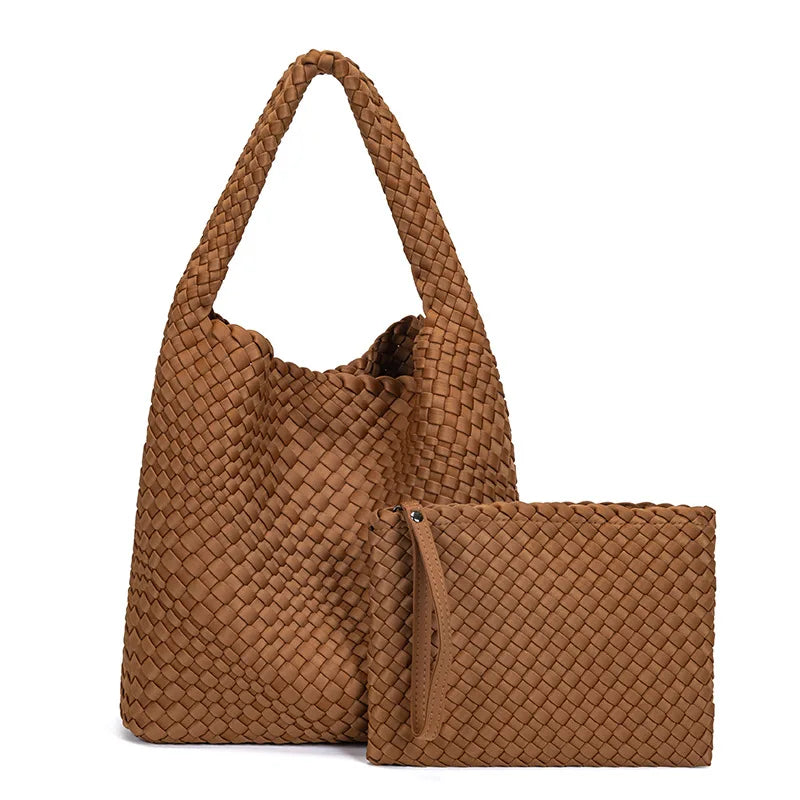 Handmade Neoprene Woven Tote Bag