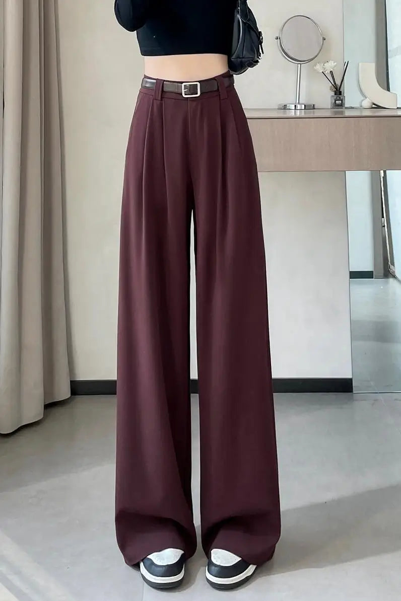 High Waist Wide Leg Suit Pants