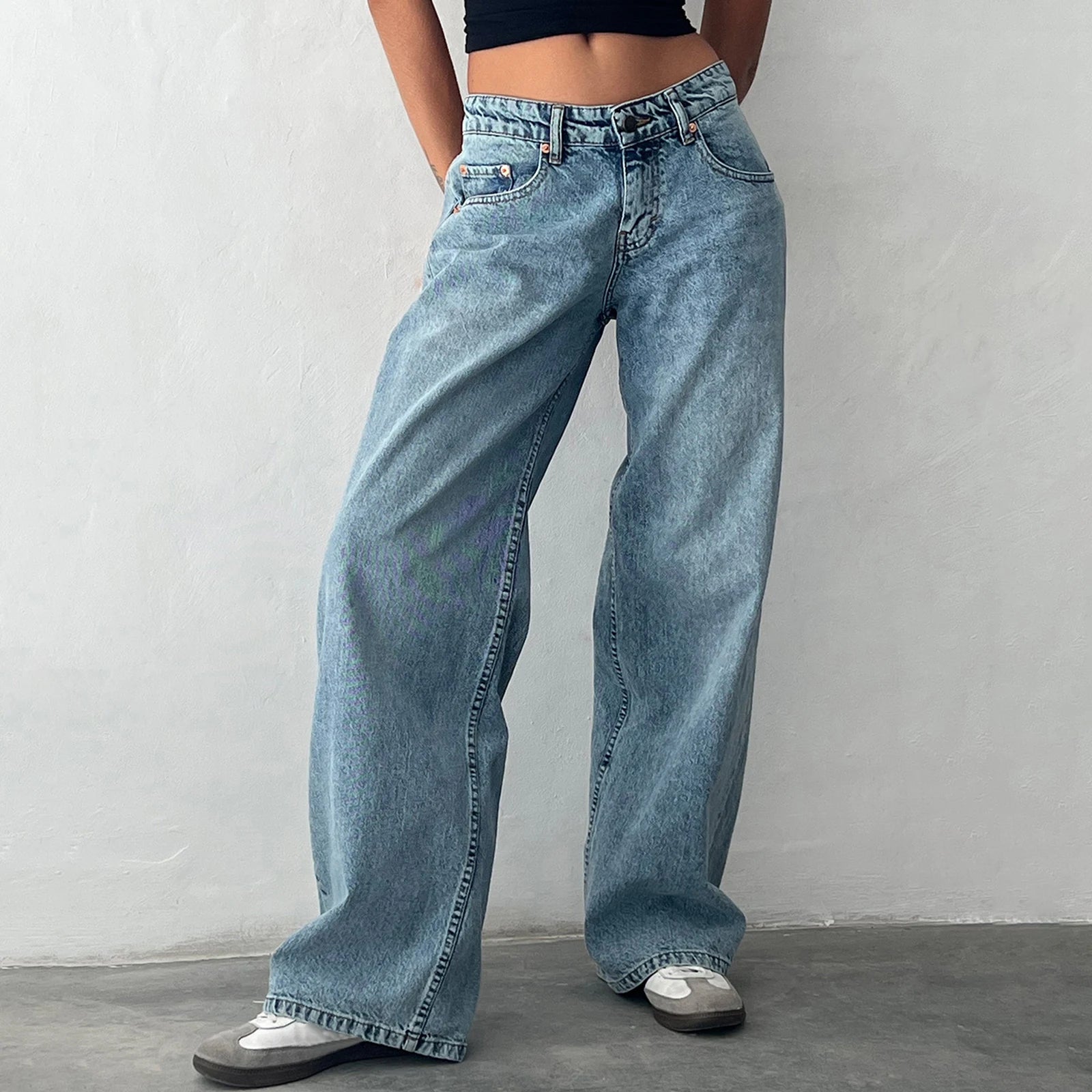Low Rise Baggy Boyfriend Jeans