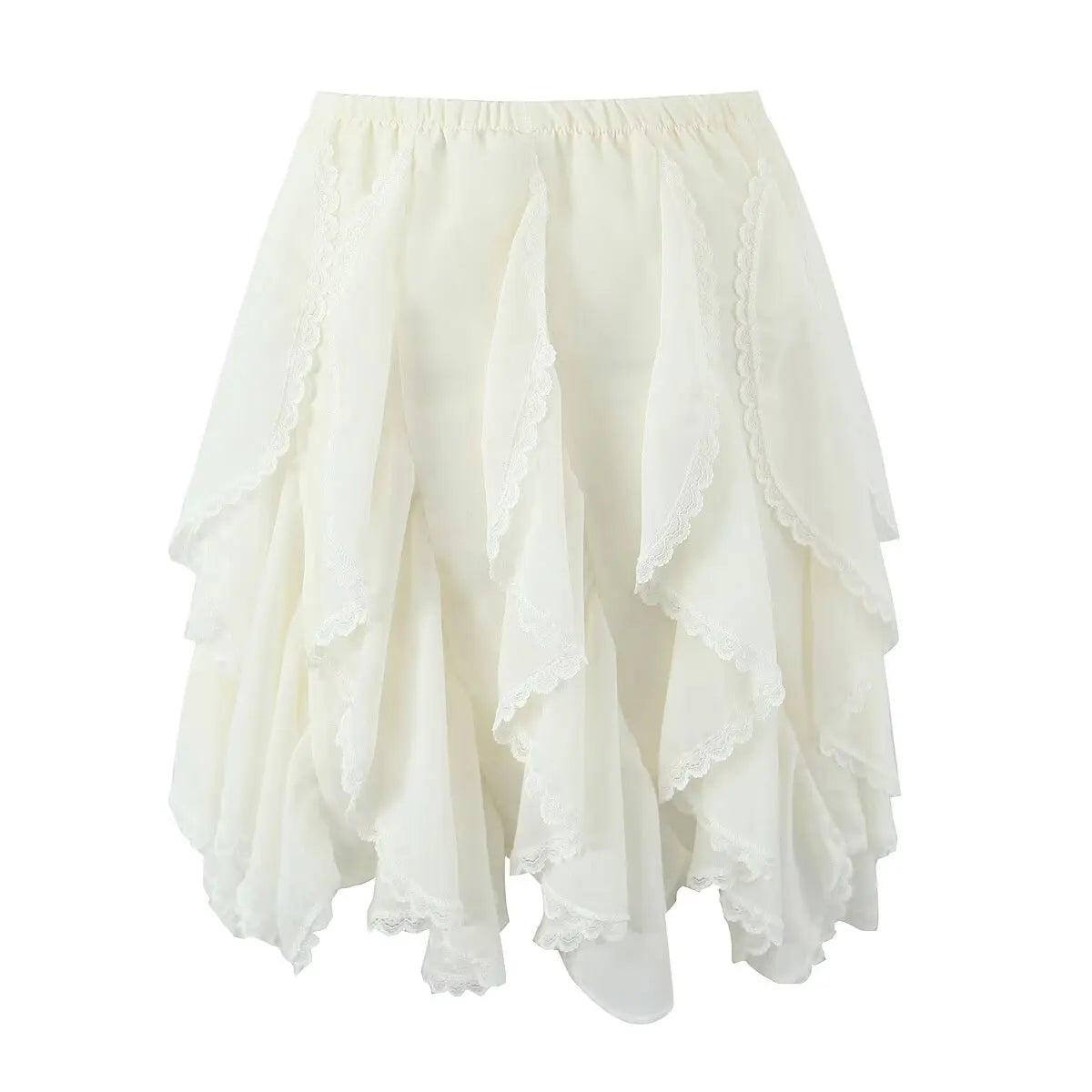 Pleated Mini Ruffle Designer Skirt