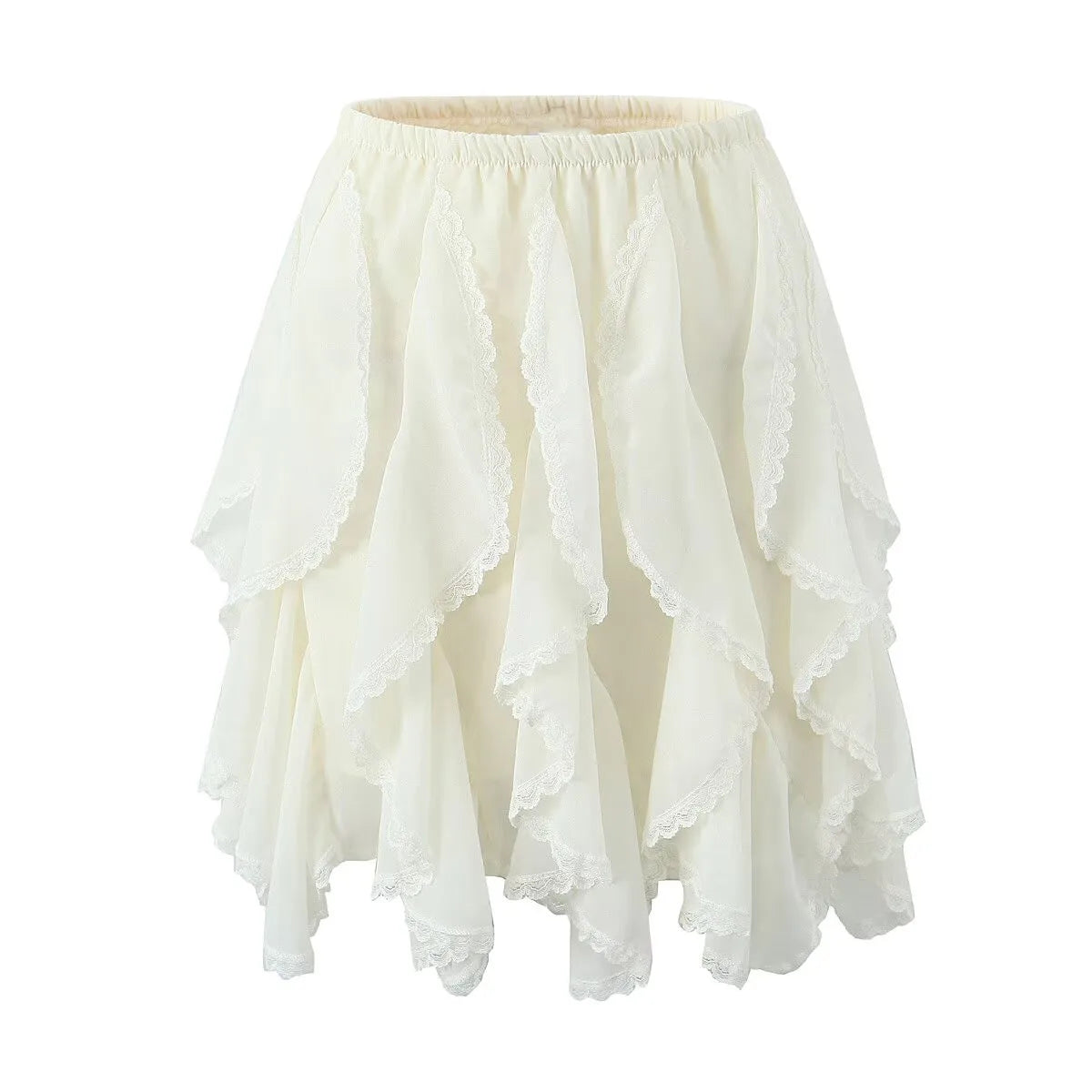 Pleated Mini Ruffle Designer Skirt