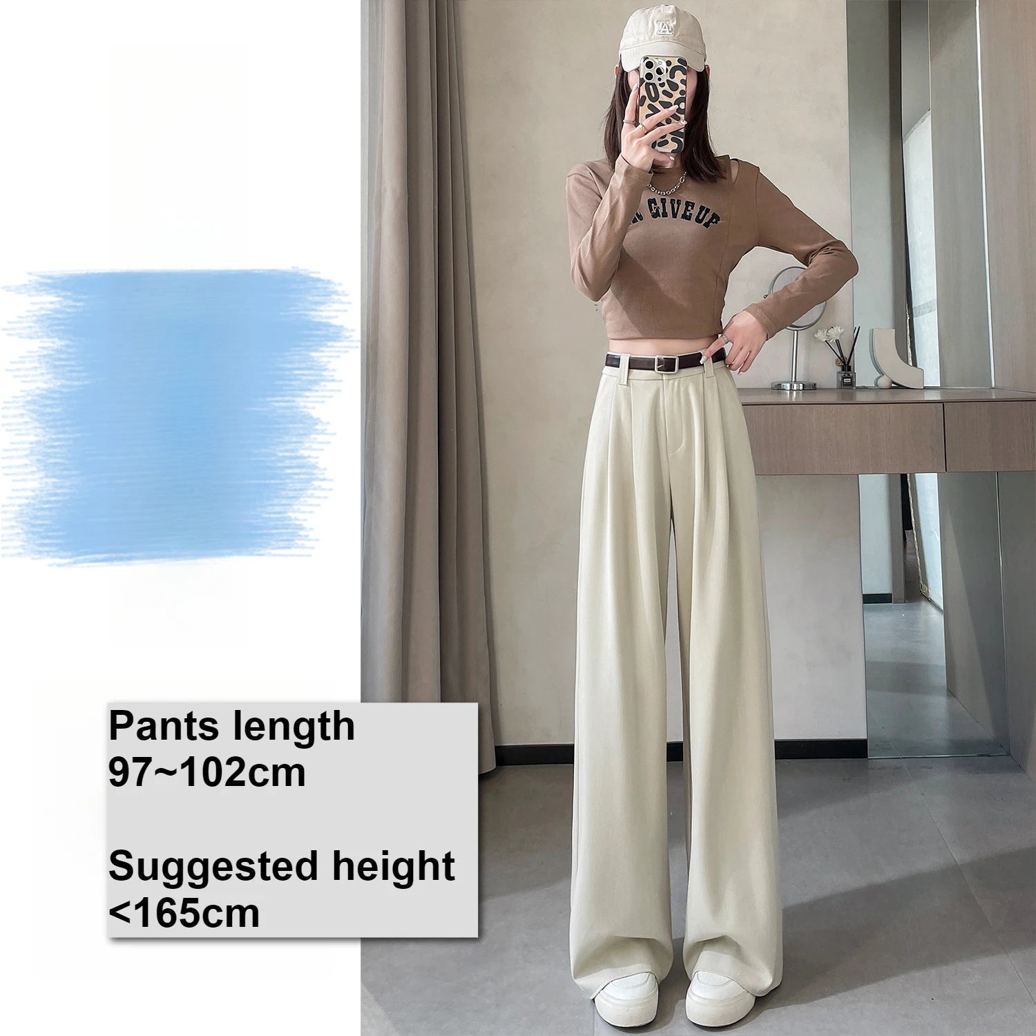 High Waist Wide Leg Suit Pants