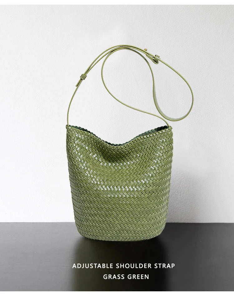 Handwoven Genuine Leather Tote Bag