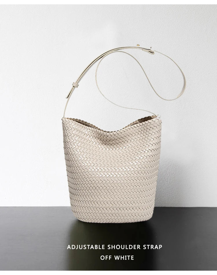Handwoven Genuine Leather Tote Bag