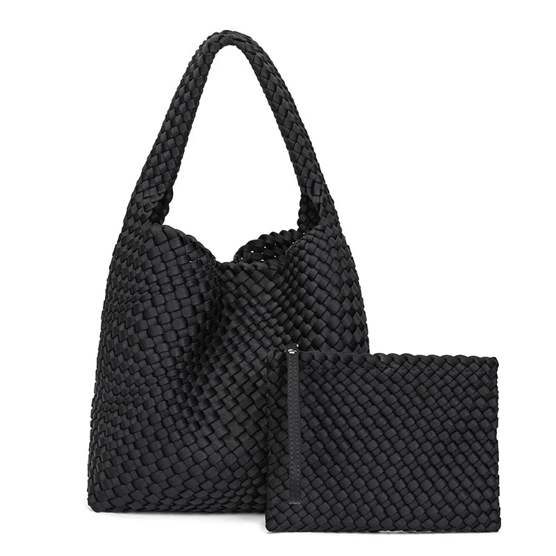 Handmade Neoprene Woven Tote Bag
