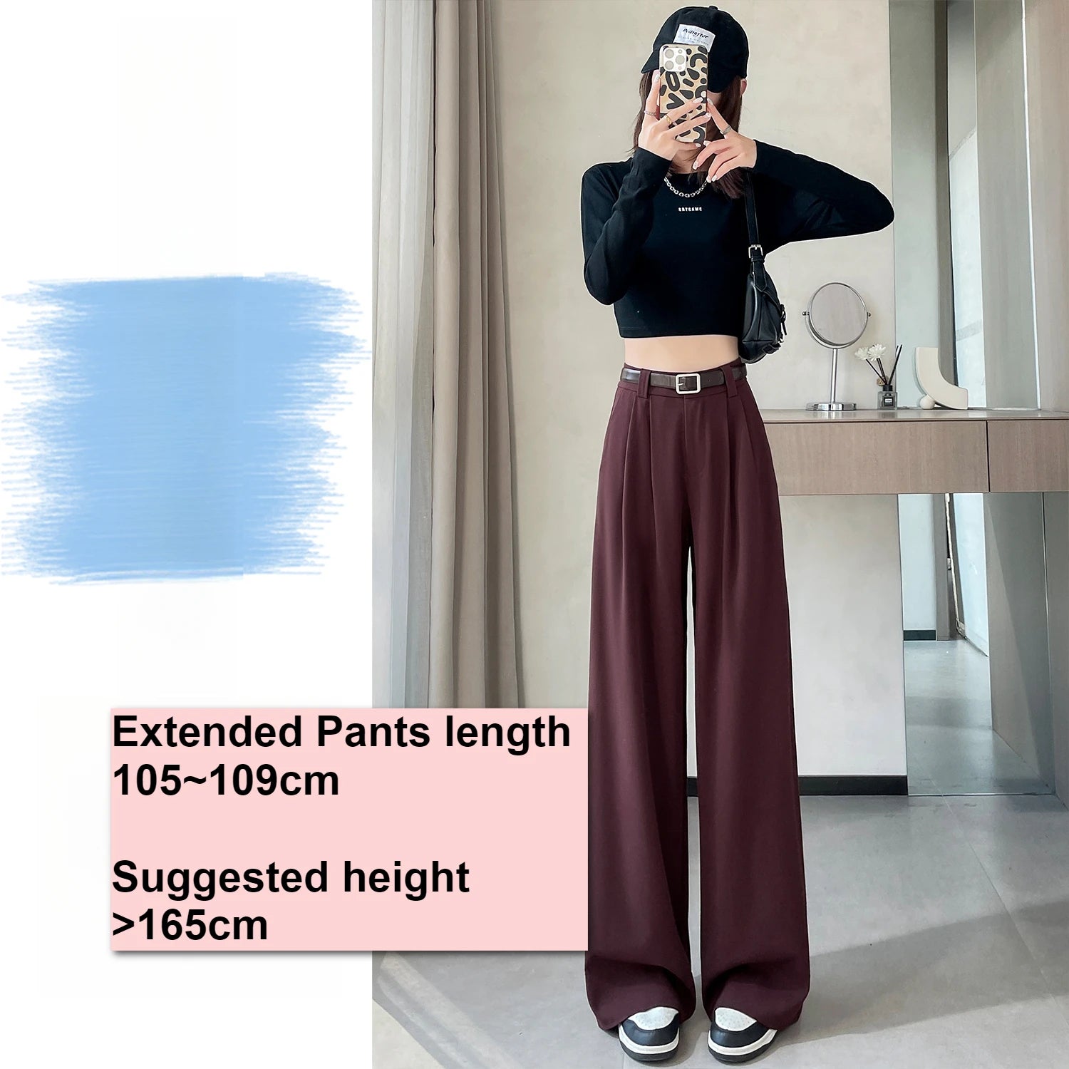 High Waist Wide Leg Suit Pants