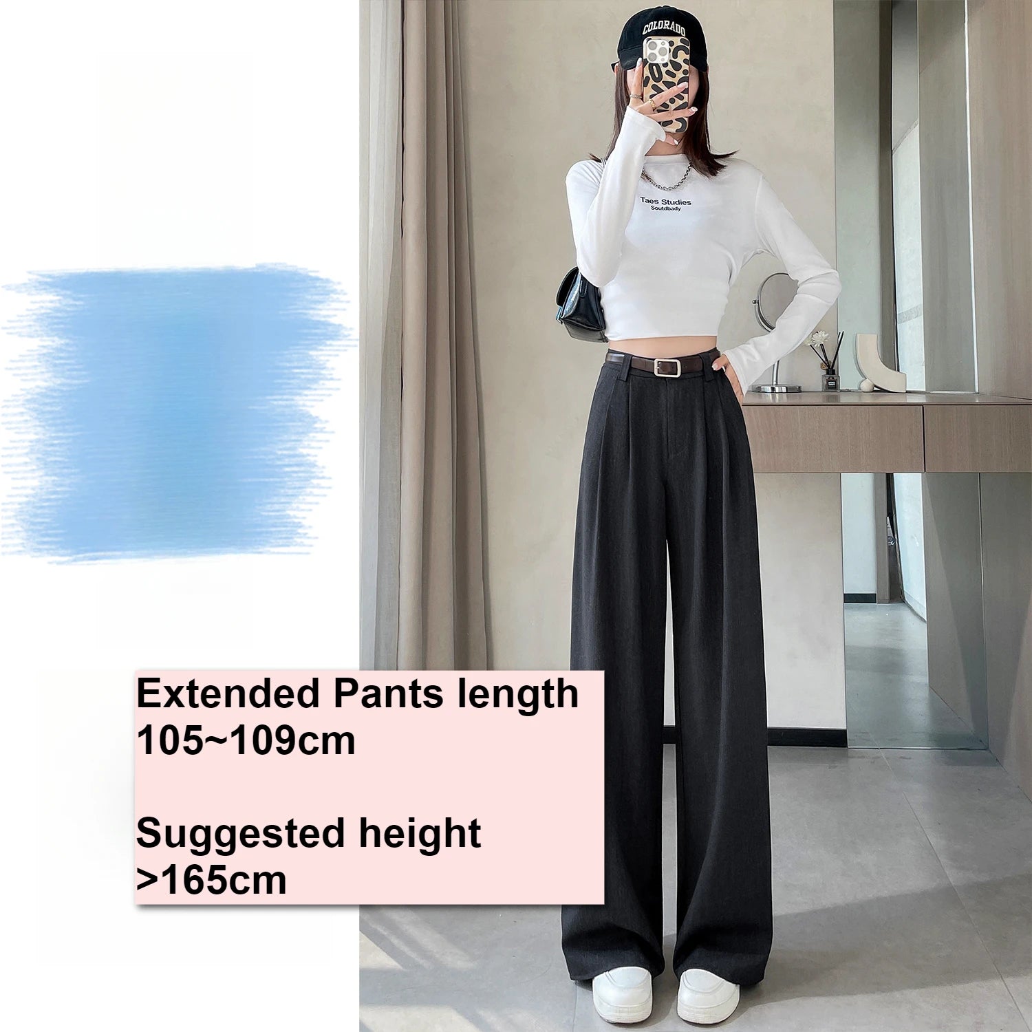 High Waist Wide Leg Suit Pants