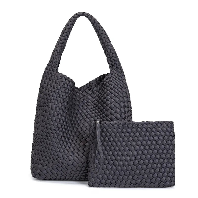 Handmade Neoprene Woven Tote Bag