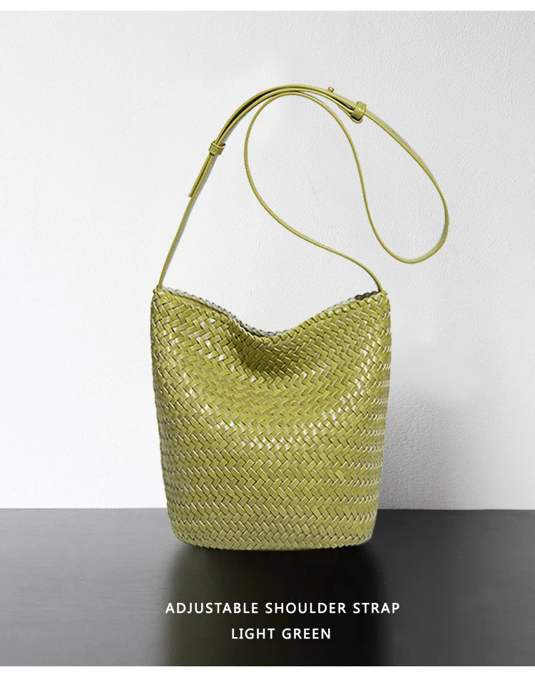 Handwoven Genuine Leather Tote Bag