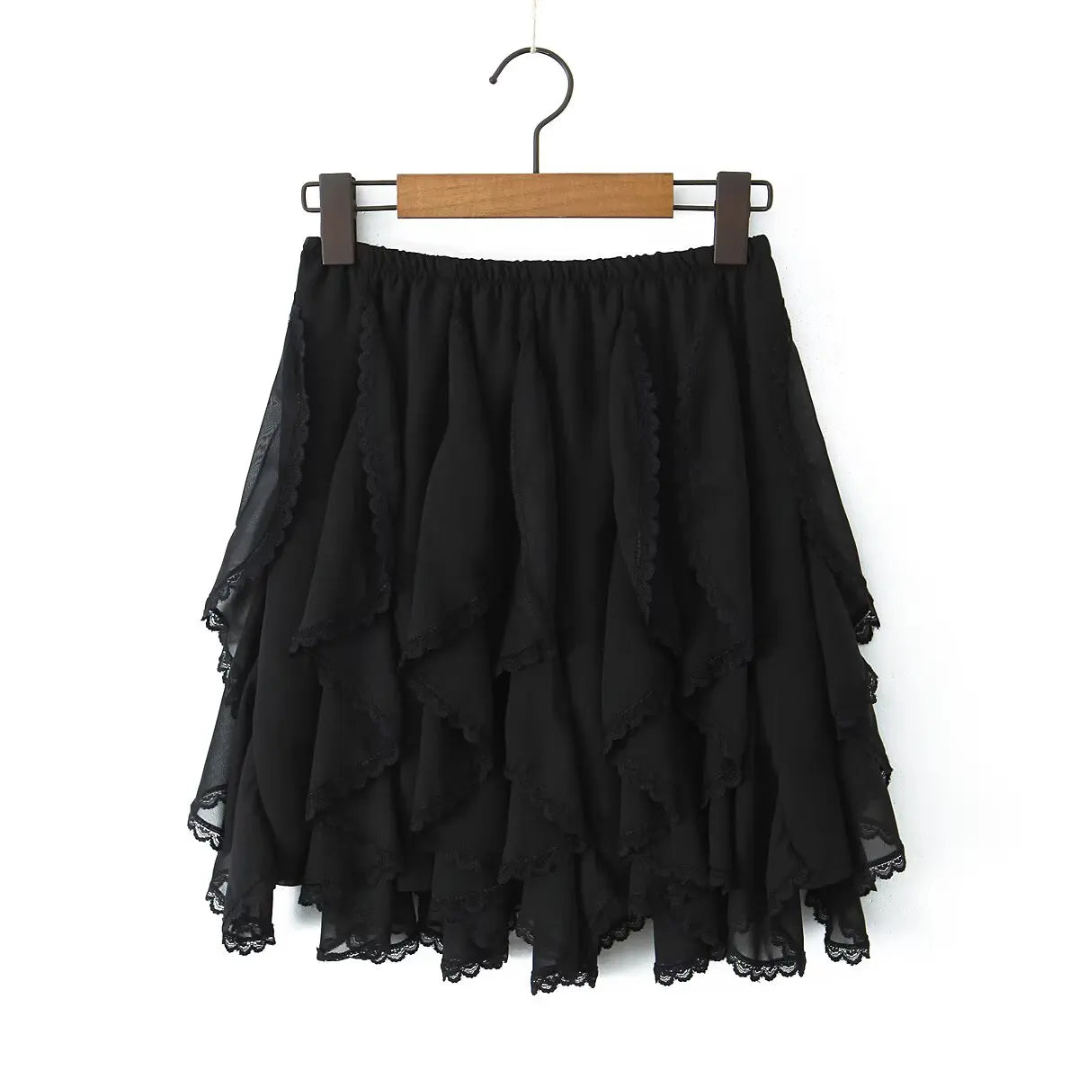 Pleated Mini Ruffle Designer Skirt