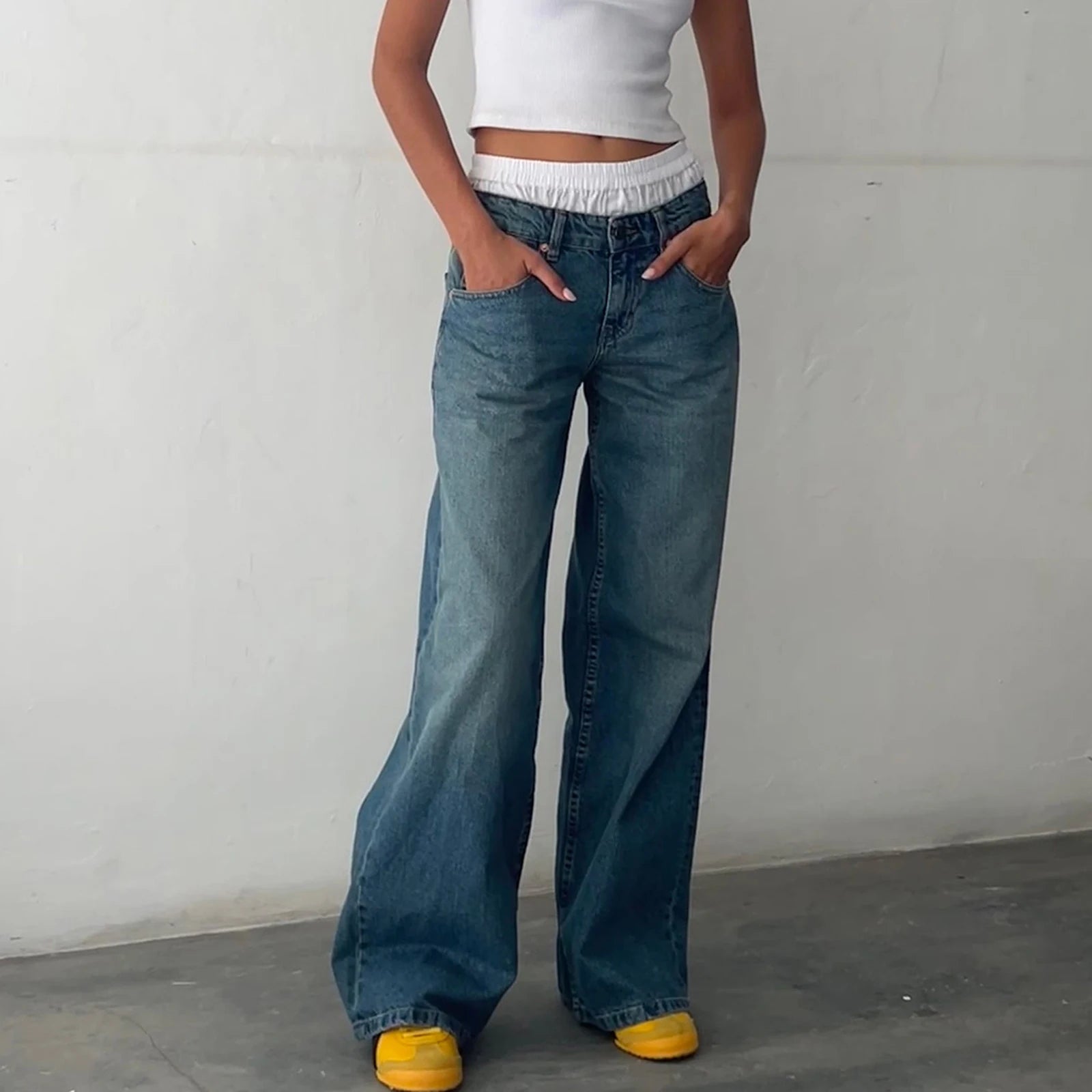 Low Rise Baggy Boyfriend Jeans