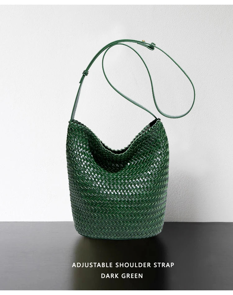 Handwoven Genuine Leather Tote Bag