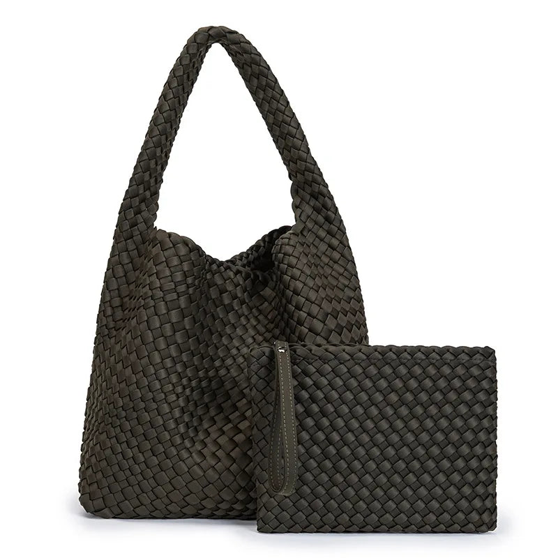 Handmade Neoprene Woven Tote Bag