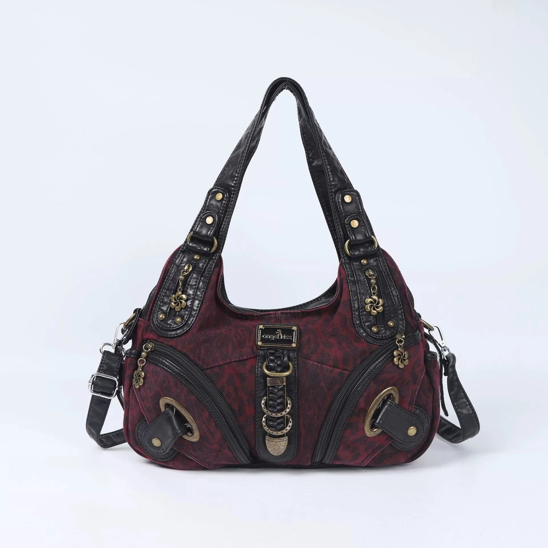 Leopard Print Top Handle Handbag