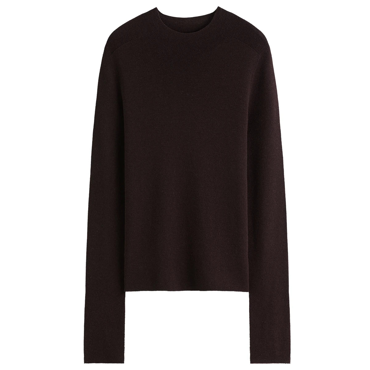 Seamless Half-High Collar Wool Pullover