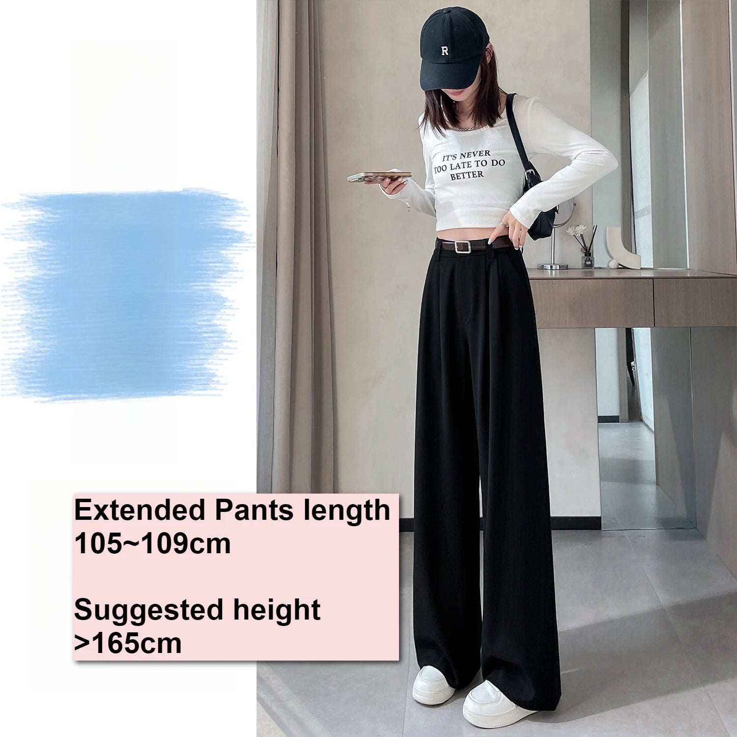 High Waist Wide Leg Suit Pants
