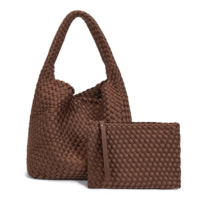 Handmade Neoprene Woven Tote Bag