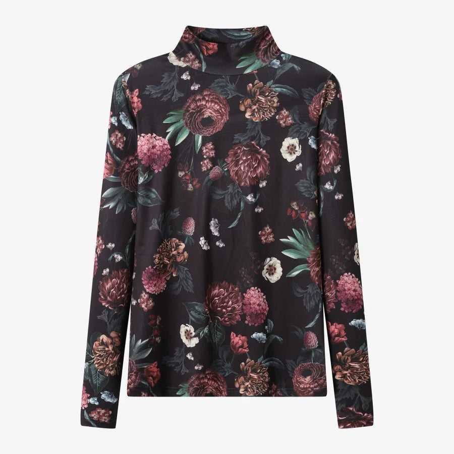 Mockneck Slip Satin Adjustable Floor-Length Dress