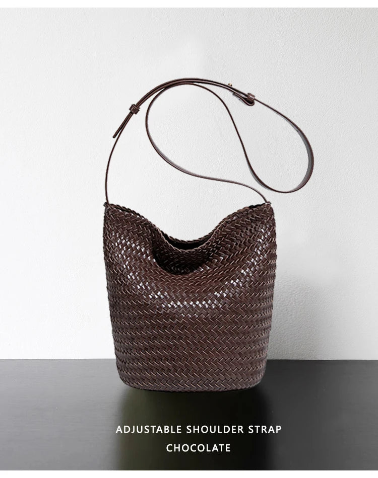 Handwoven Genuine Leather Tote Bag