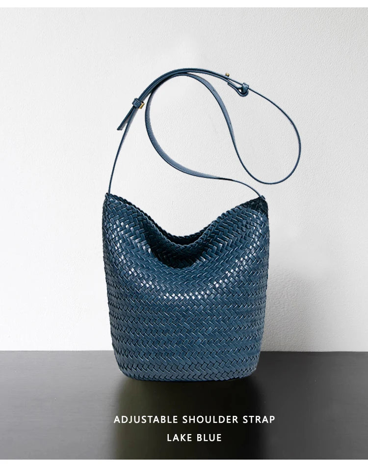 Handwoven Genuine Leather Tote Bag