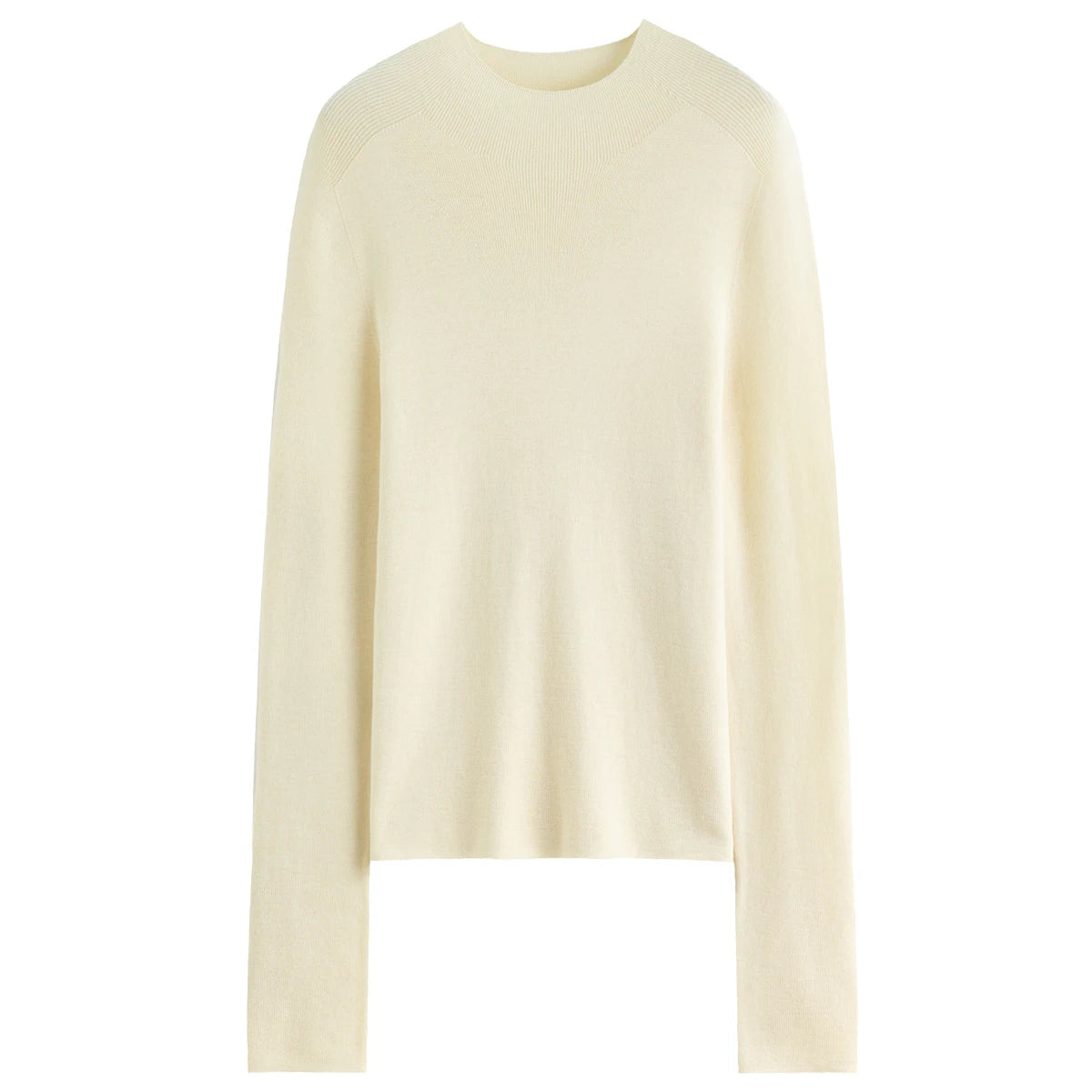 Seamless Half-High Collar Wool Pullover